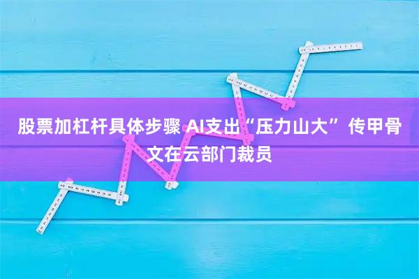 股票加杠杆具体步骤 AI支出“压力山大” 传甲骨文在云部门裁员